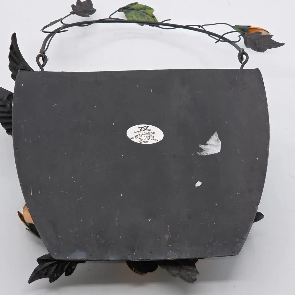 Metal‎ Hummingbird Wall Pocket Wall Art COTTAGECORE Colorful